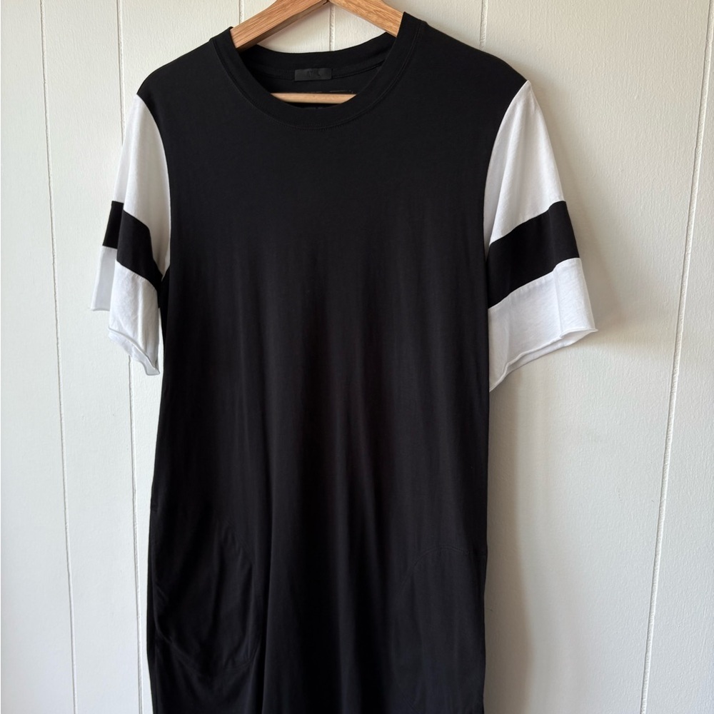 ATM Anthony Thomas Melillo Jersey Striped Sleeve Mini Dress | Size Small - Picture 3 of 11